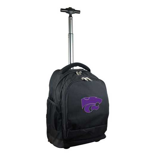 CLKSL780-BK: NCAA Kansas State Wildcats Wheeled Premium Backpack